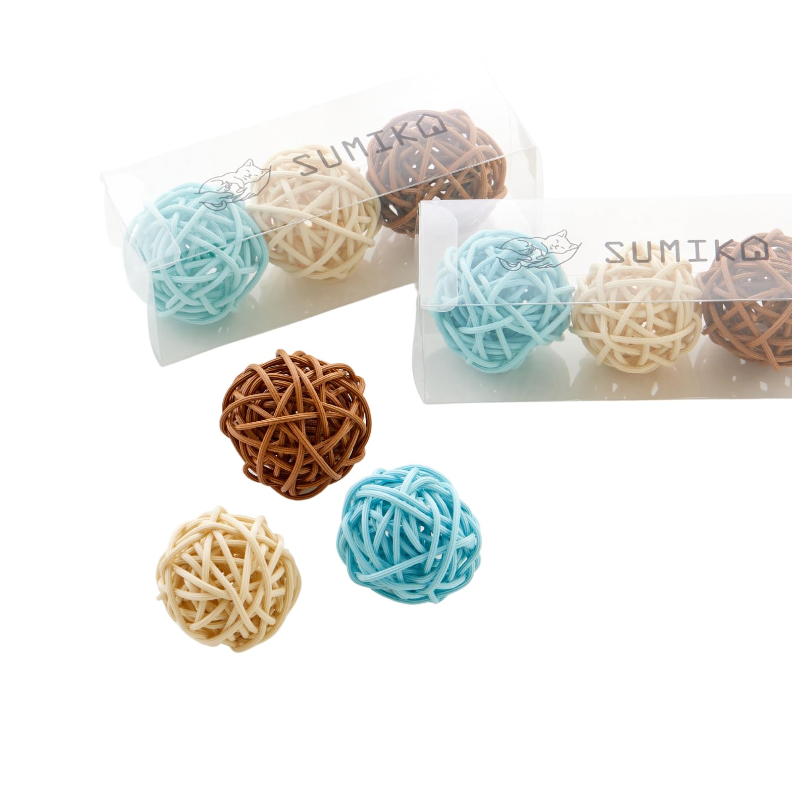 Amazon | [SUMIKA 洗えて強い 人工ラタン製 おもちゃ ミャコロン] 猫